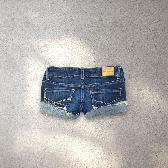 !! SOLD DO NOT BUY !! Aeropostale Ultra Low Rise Micro Denim Shorts - Picture 1 of 3